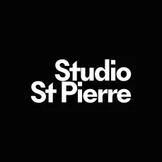 Studio Saint Pierre - Logo Blanc Fond Noir