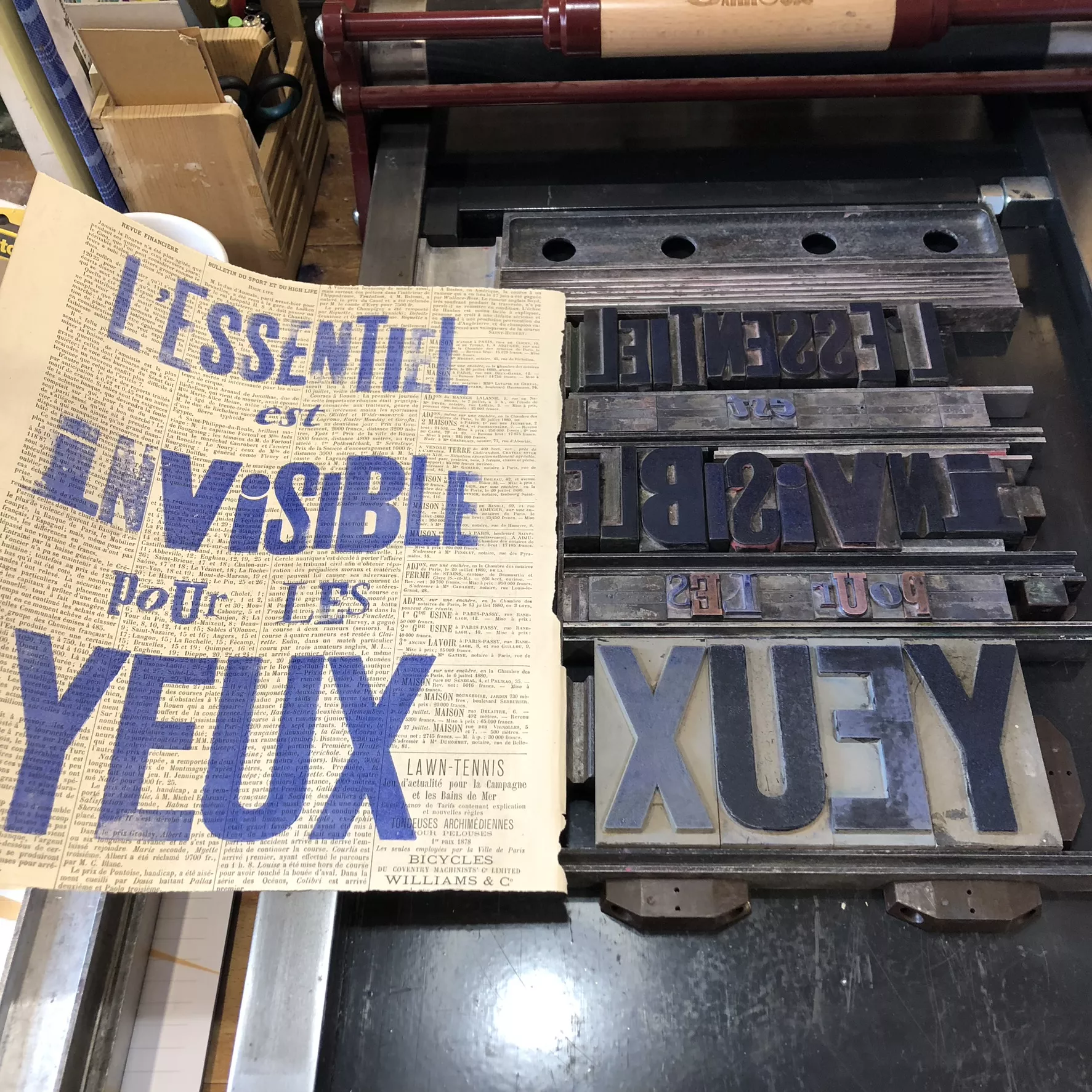 Impression typographique "L'essentiel est invisible pour les yeux" par La Fabrique de Mots Magiques