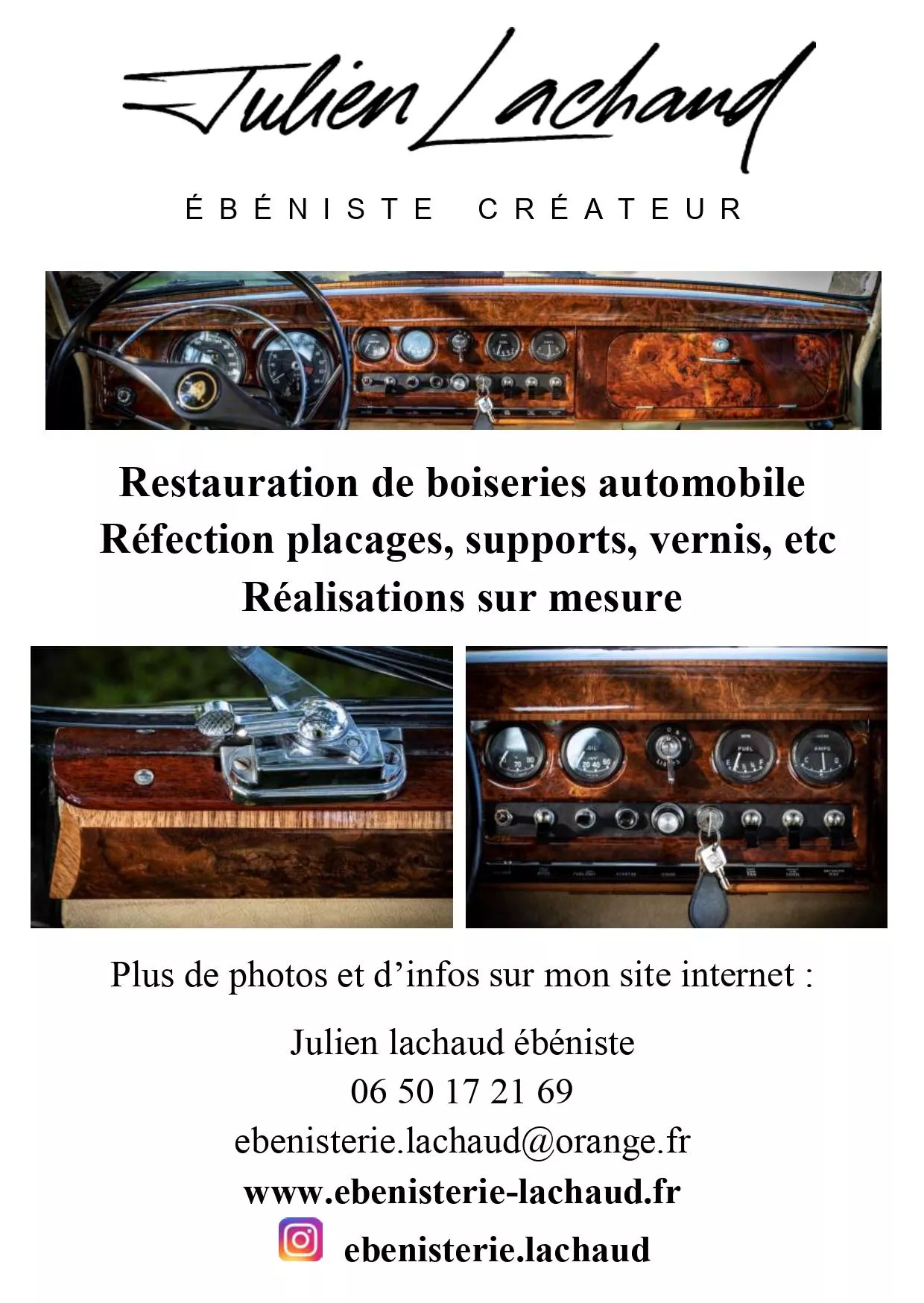 restauration de boiseries automobile