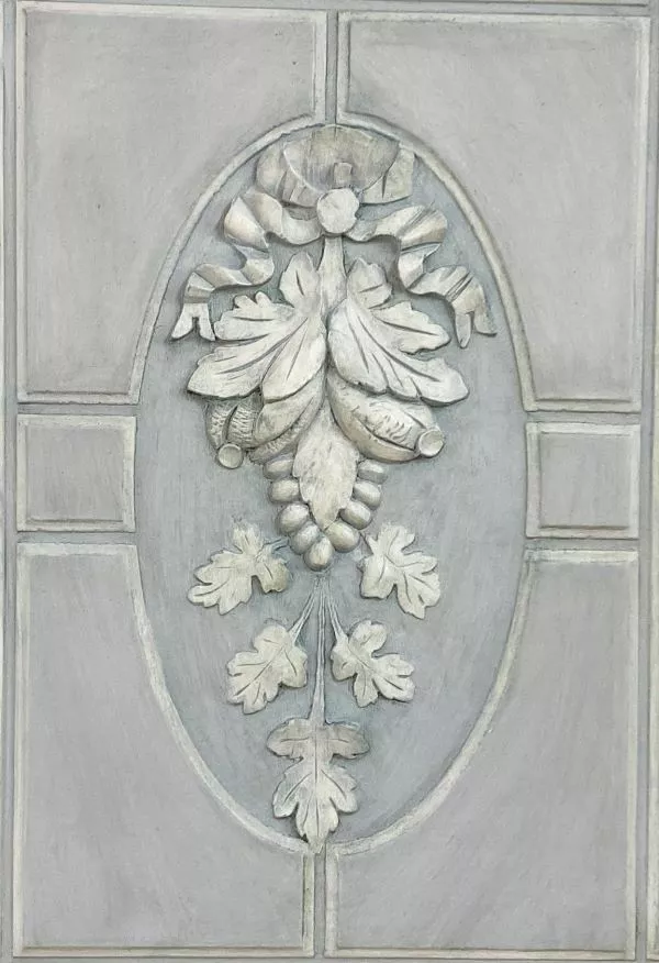 Porte sculptée Couleur essuyée