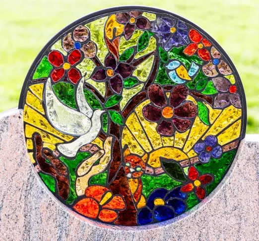 Stèle funéraire diamètre 60 cm