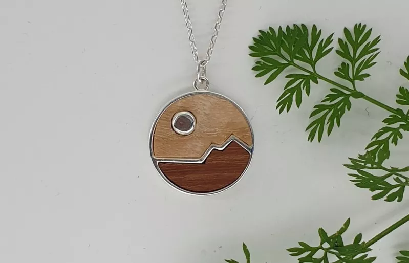 Bijoux nature en argent et bois horizon paisible