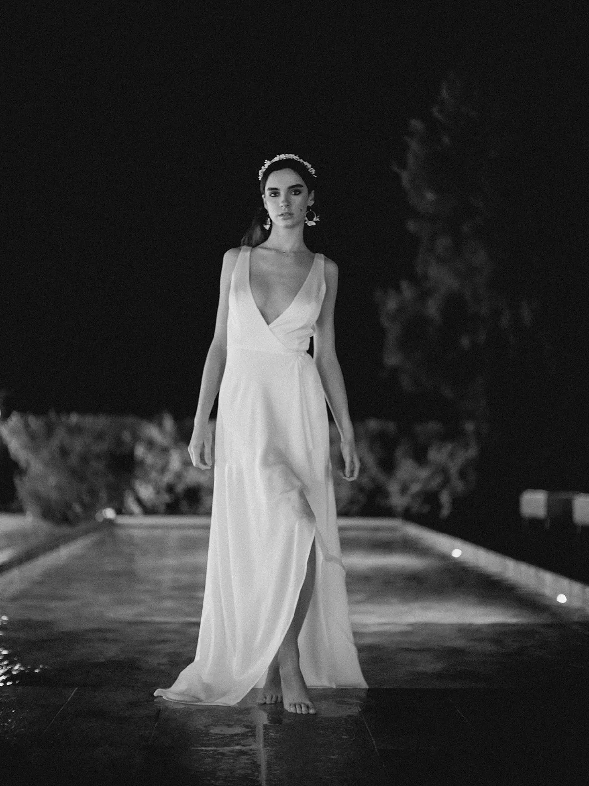 Robe de mariée simple et élégante en matière française