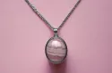 Pendentif cabochon Rhodochrosite sur argent 925