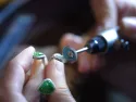 Reprise à la pièce à main d'une bague San Marco par beïad bijoux verre