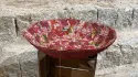 Grande vasque en textile dans un camaïeu de rouge 
