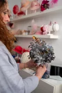 Bibi plumes dentelle broderies fleurs et voilette