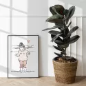 petite fille dessinée à la plage