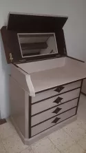 Coiffeuse Napoléon III: Bois peint / bois vernis